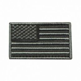 Vism USA Flag Patch Embroid Black