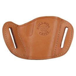 Bulldog Medium  right hand tan molded leather belt slide holster